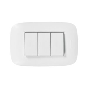 BTICINO Interruptor triple 10A 250V 3 vías blanco Domino Sencia AP1301