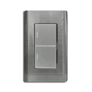 Interruptor Metálico Doble con Dado 3,5cm OP-SP02 OPALUX