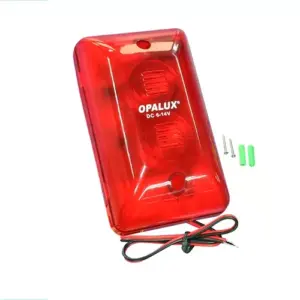 SIRENA CON ESTROBO ROJO “OPALUX” GL-09