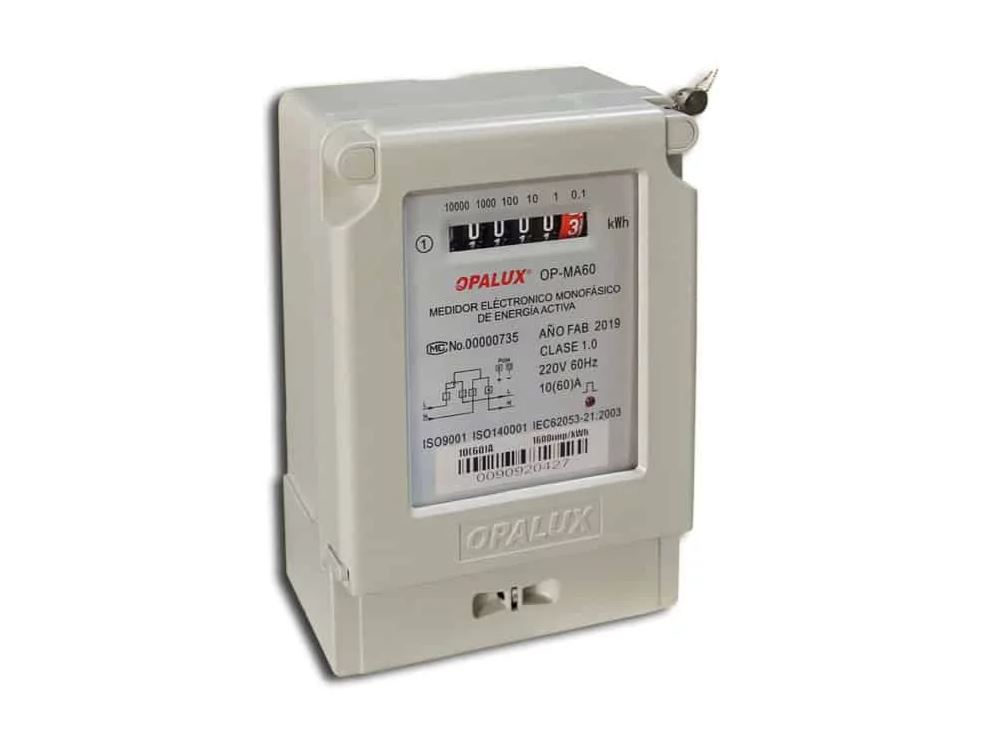 Medidor de Energía Monofásico Analógico 220V OP-MA60 OPALUX