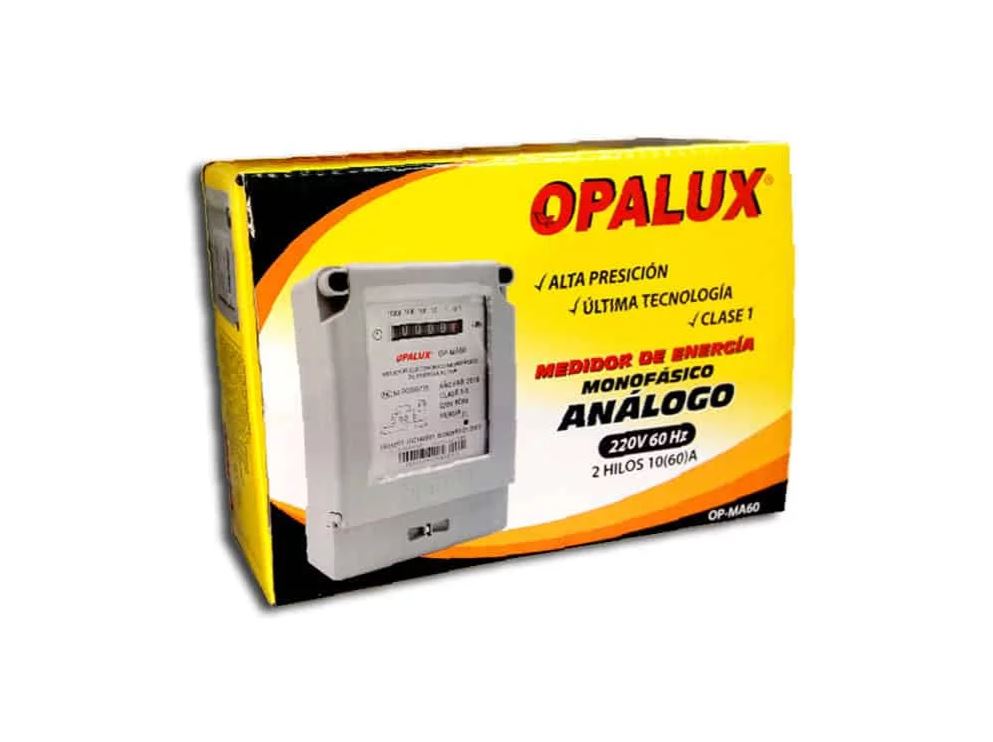 Medidor de Energía Monofásico Analógico 220V OP-MA60 OPALUX - Imagen 2